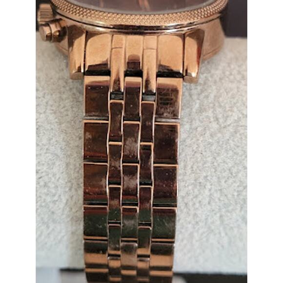 Michael Kors Women's Watch Ritz Brown Dial Brown Chronograph 6 1/2 Inch MK5547 - Picture 3 of 8